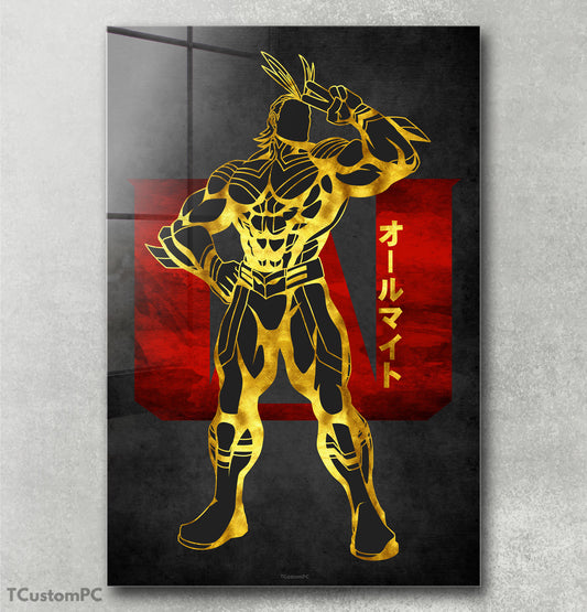 Picture All Might Red Golden