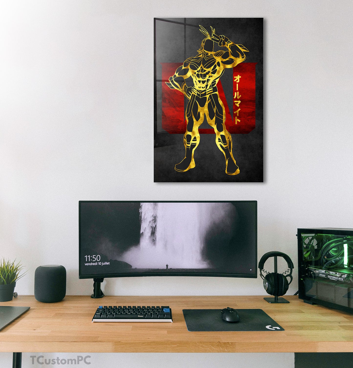 All Might Red Golden painting