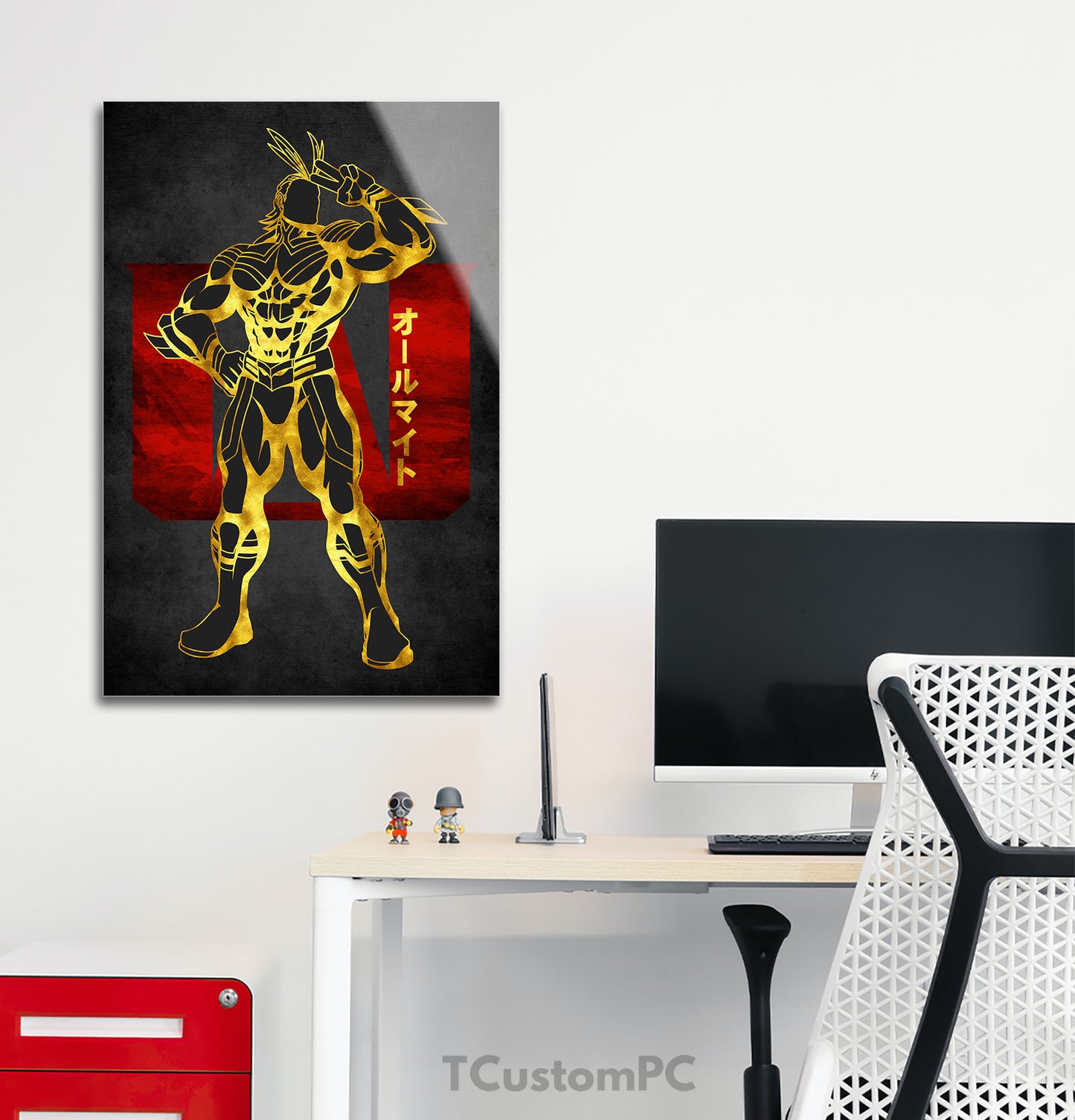 All Might Red Golden painting