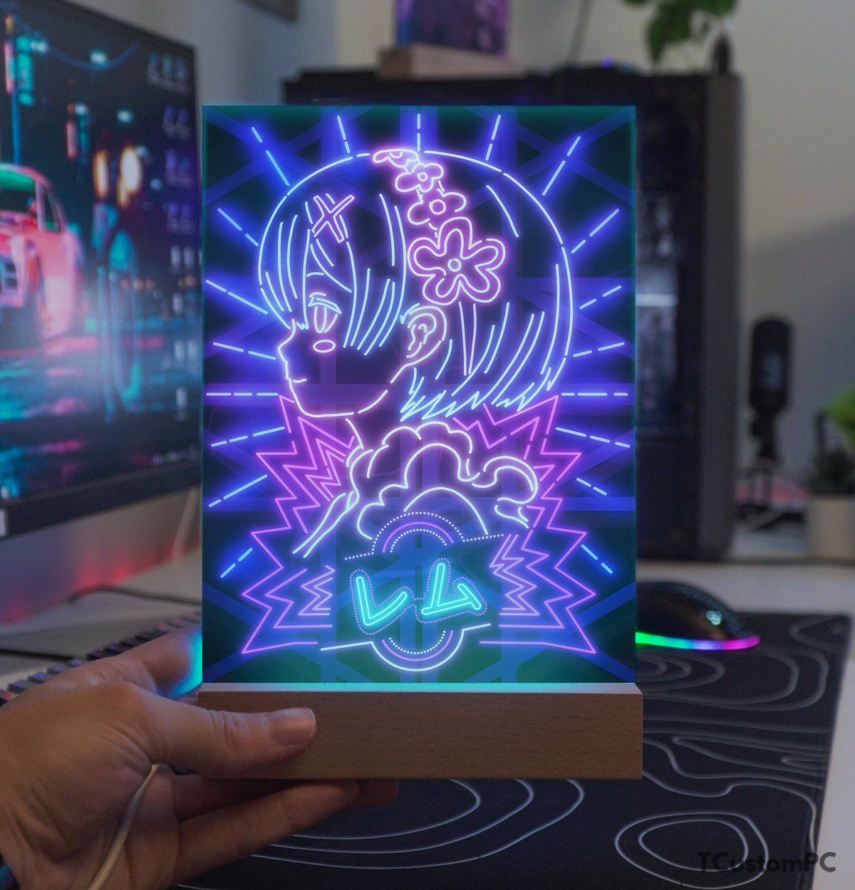 Led Anime Design TC Lamp Anime Girl 6, LÁMPARA LED RGB con Nuevos Diseños de Anime, de ...