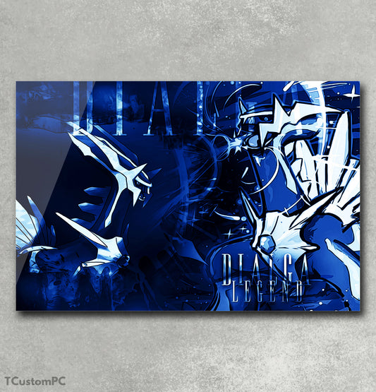 Pintura estilo pôster Pokémon Dialga