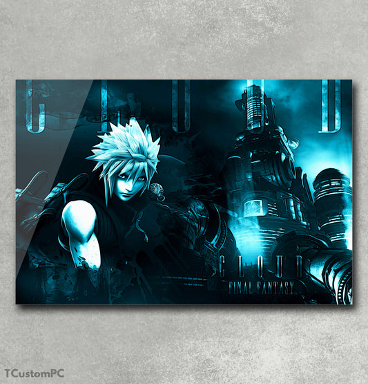 Cloud Final Fantasy Poster style painting