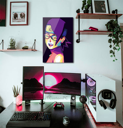 Pintura de anime sarada wpap