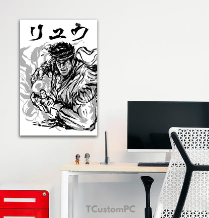 Ansatsuken Warrior painting