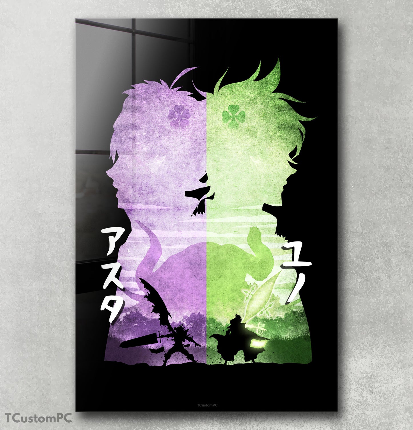 Asta & Yuno Minimalist Silhouette