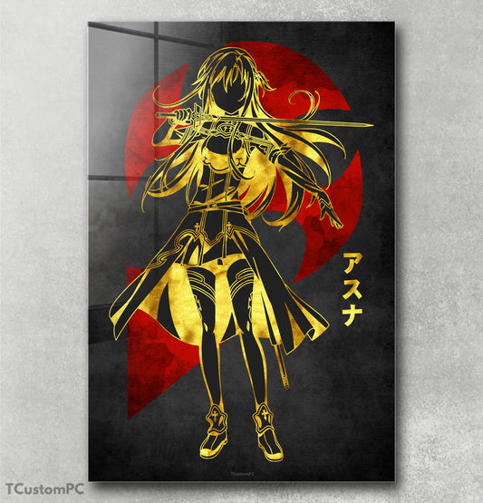 Asuna Red Golden painting