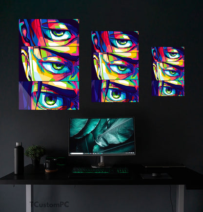 Attack On Titan EYES Colorfull painting