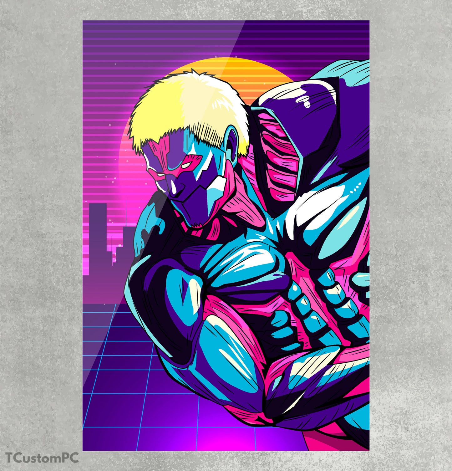 Frame Attack on titan - Armored Titan 80s Retro