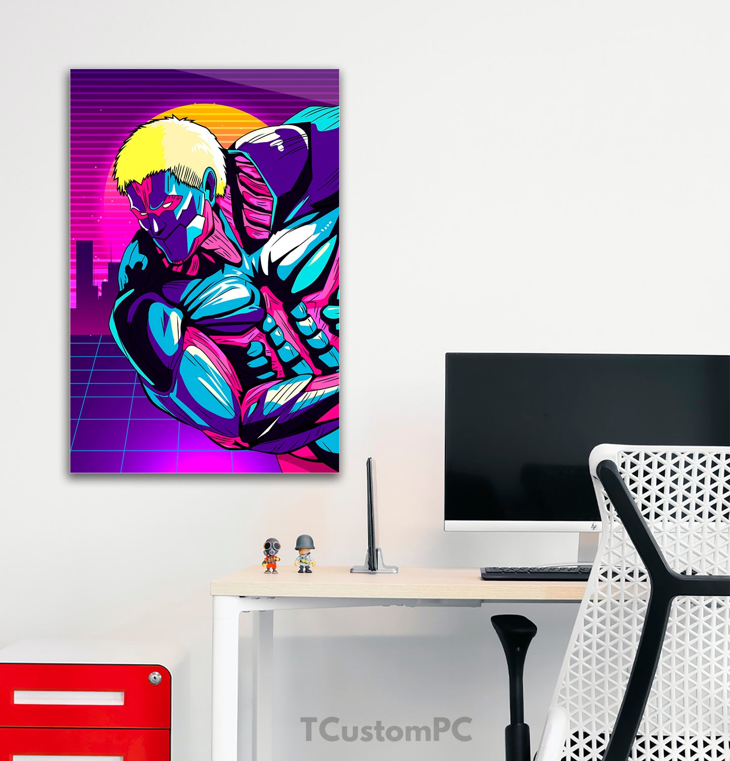 Attack on titan painting - Armored Titan 80s Retro