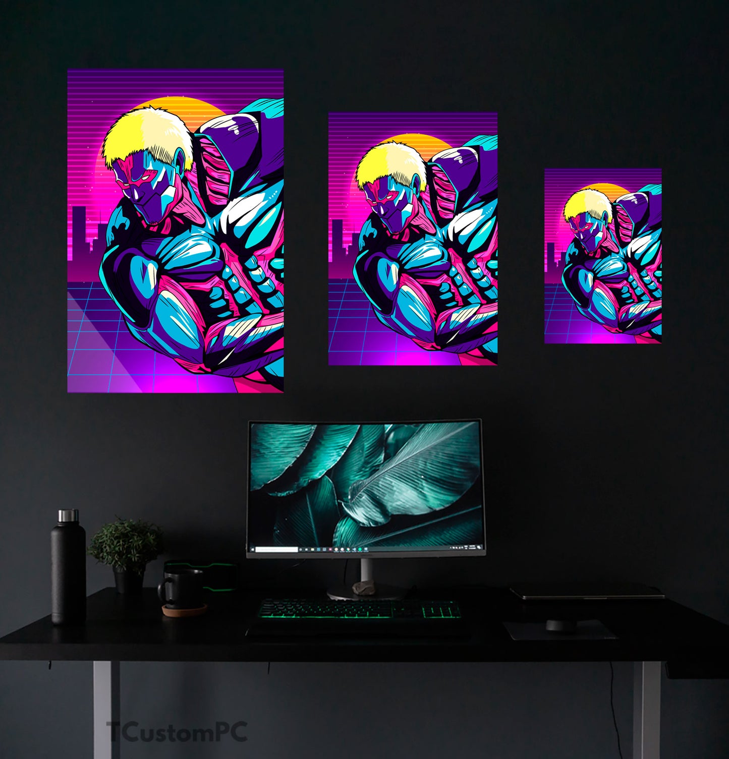 Attack on titan painting - Armored Titan 80s Retro