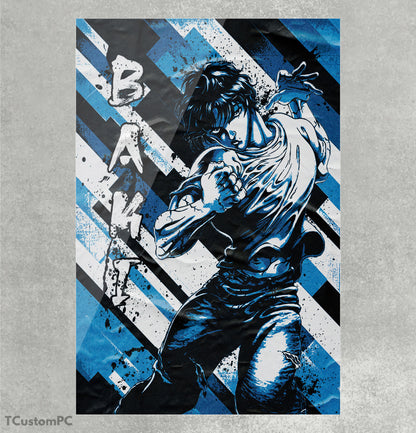 Baki Hanma POP Pintura Grunge 1