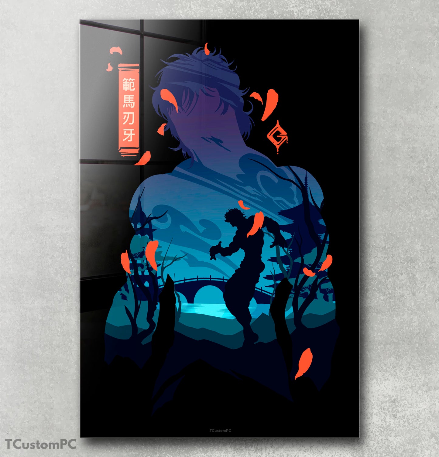 Baki Hanma Character Siluette Painting