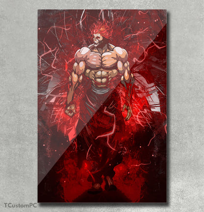 Baki yujiro hanma o rei pintura vetorial