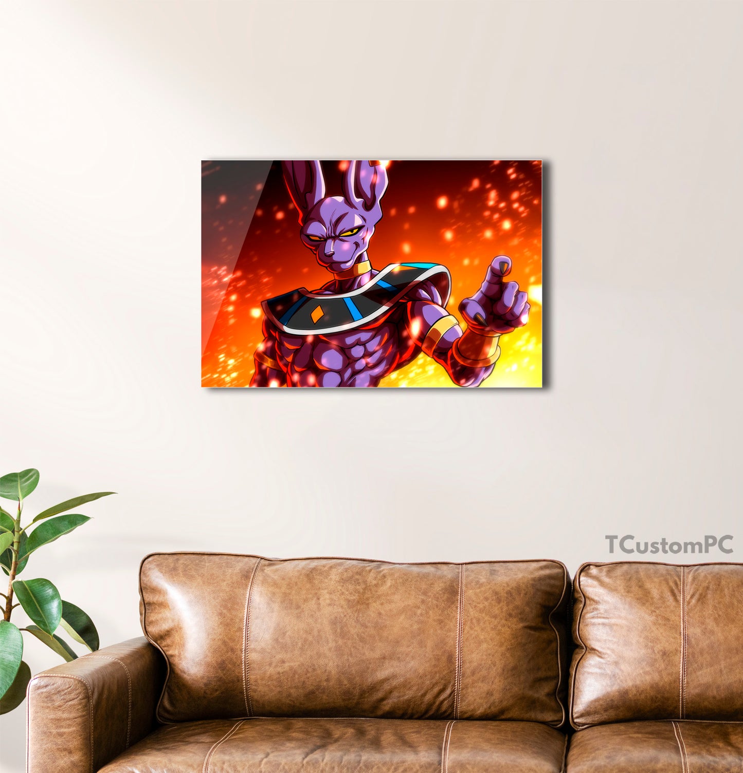 Wall Art Beerus Flames DB