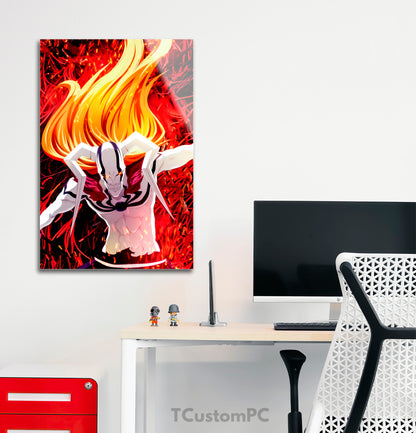 Bleach Ichigo Vasto Lorde Fury Wallpape pintura