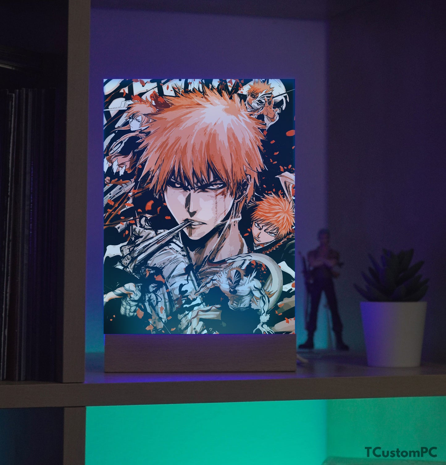 TC-Lamp Bleach Ichigo laranja preto vetor