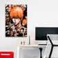 Wall Art Bleach Ichigo orange black vector