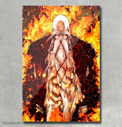 Pintura de fogo de Bleach Yamamoto