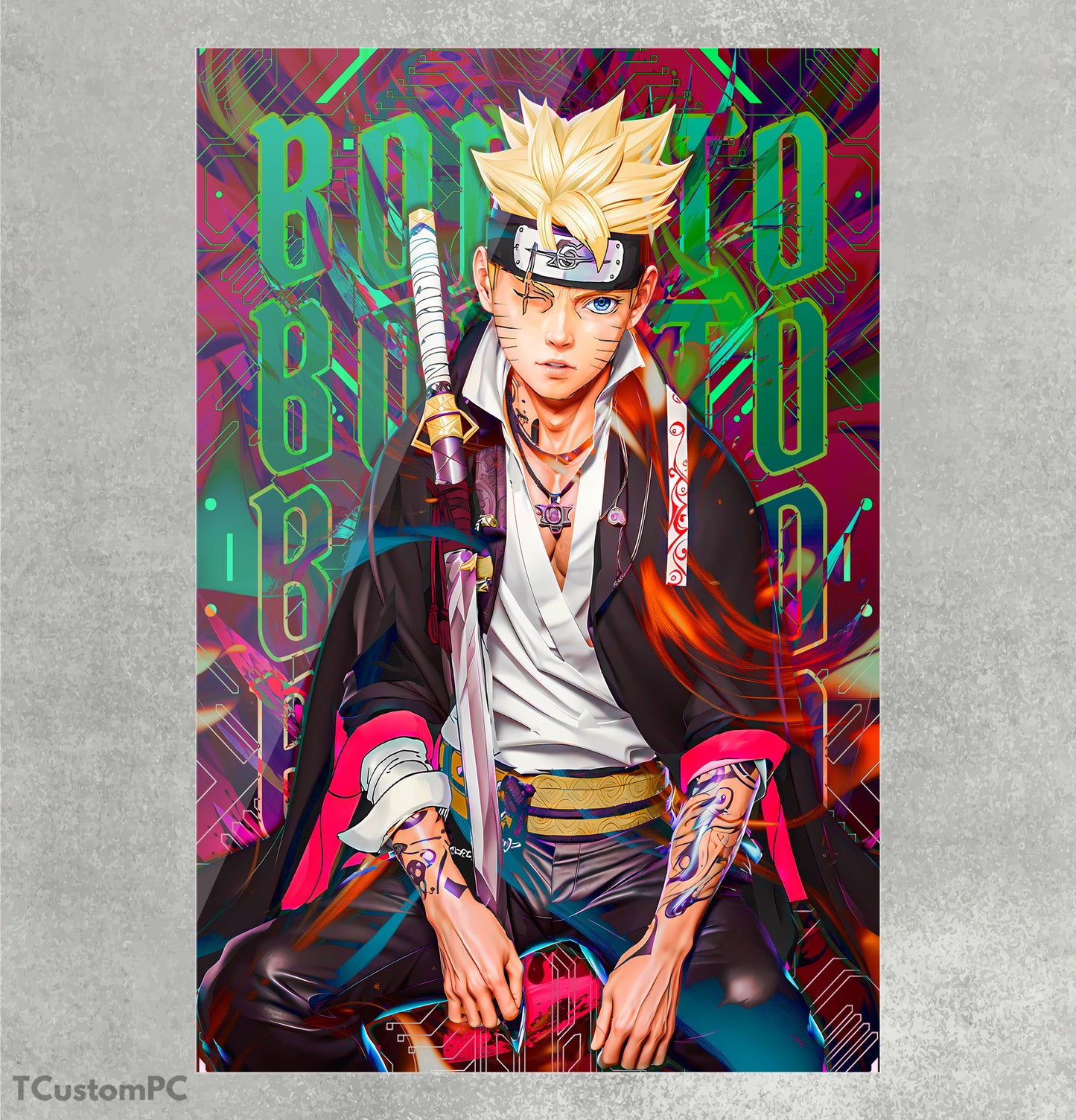 Boruto Dois pintura azul Vortex 2