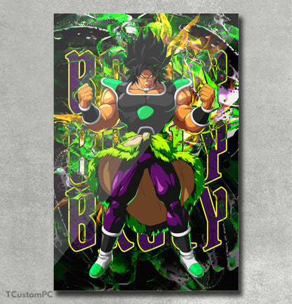 Broly legendary warrior brutalism painting