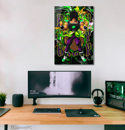 Broly legendary warrior brutalism painting