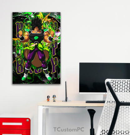 Broly legendary warrior brutalism painting