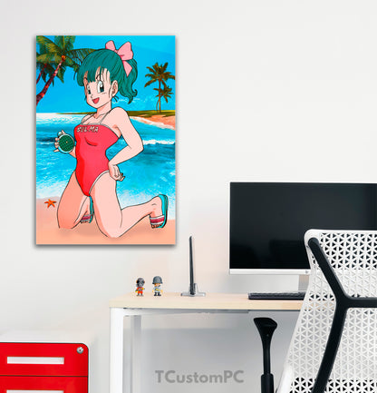 Bulma beach vector painting