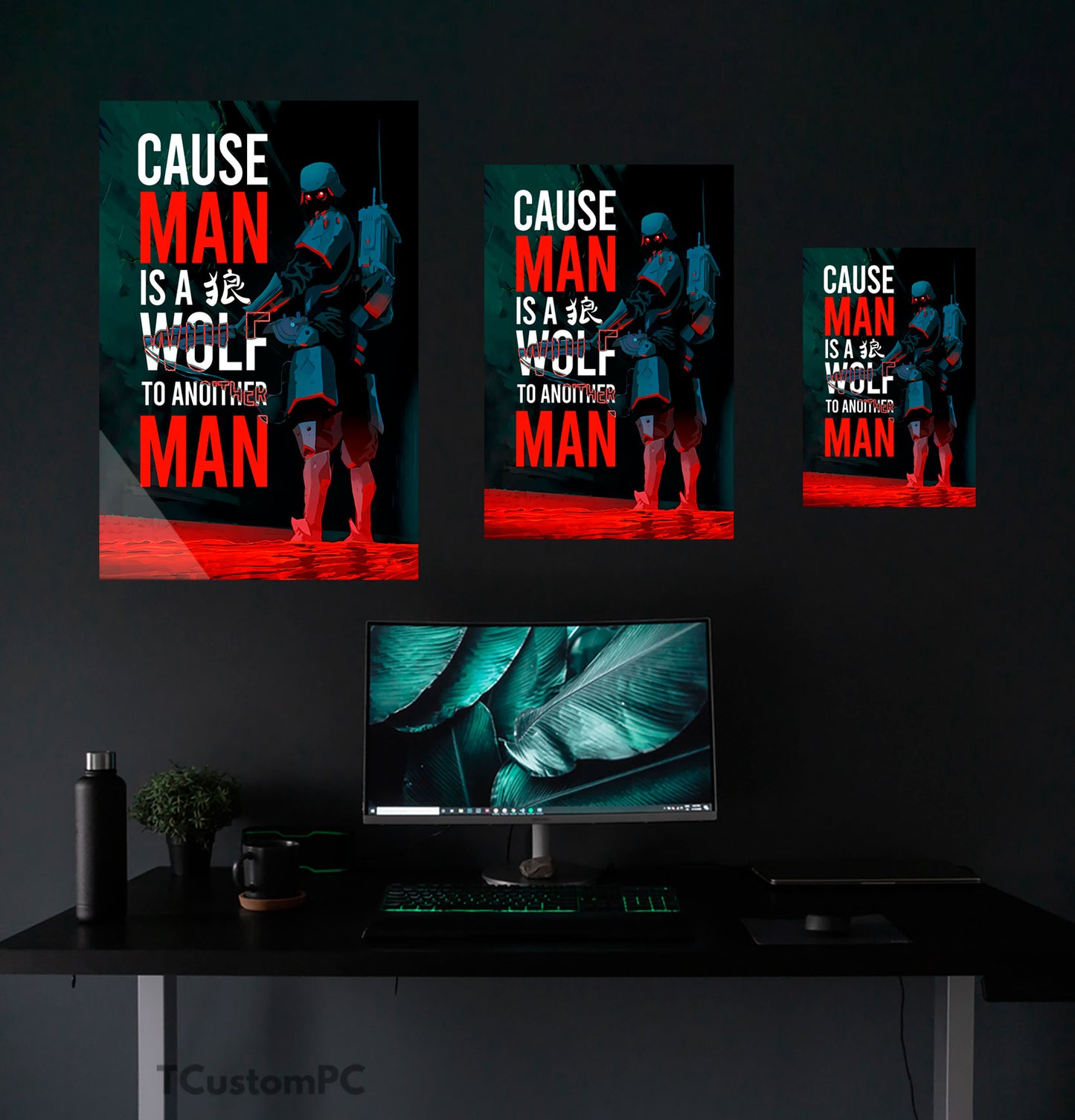 Cuadro Cause man is a wolf to another man artwork