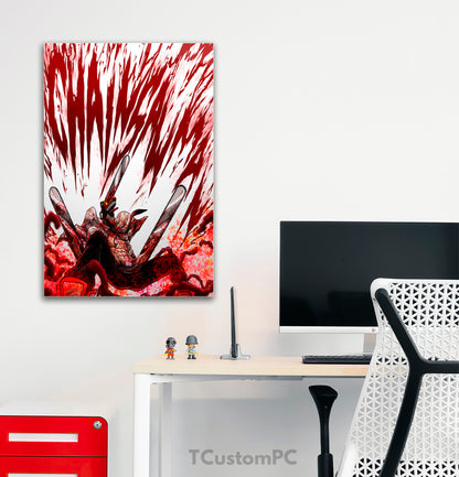 Chainsaw Man blood painting