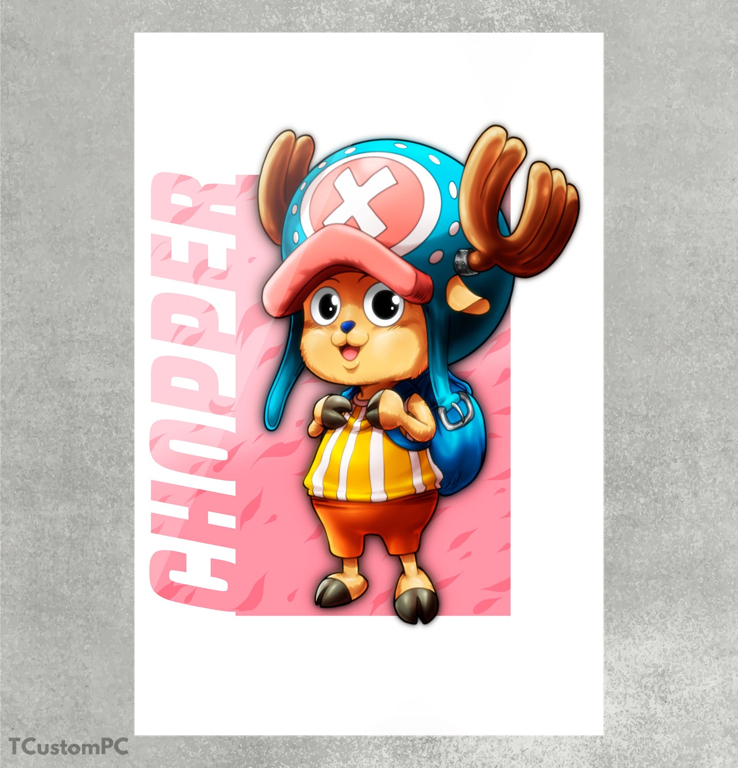 Chopper White Background painting