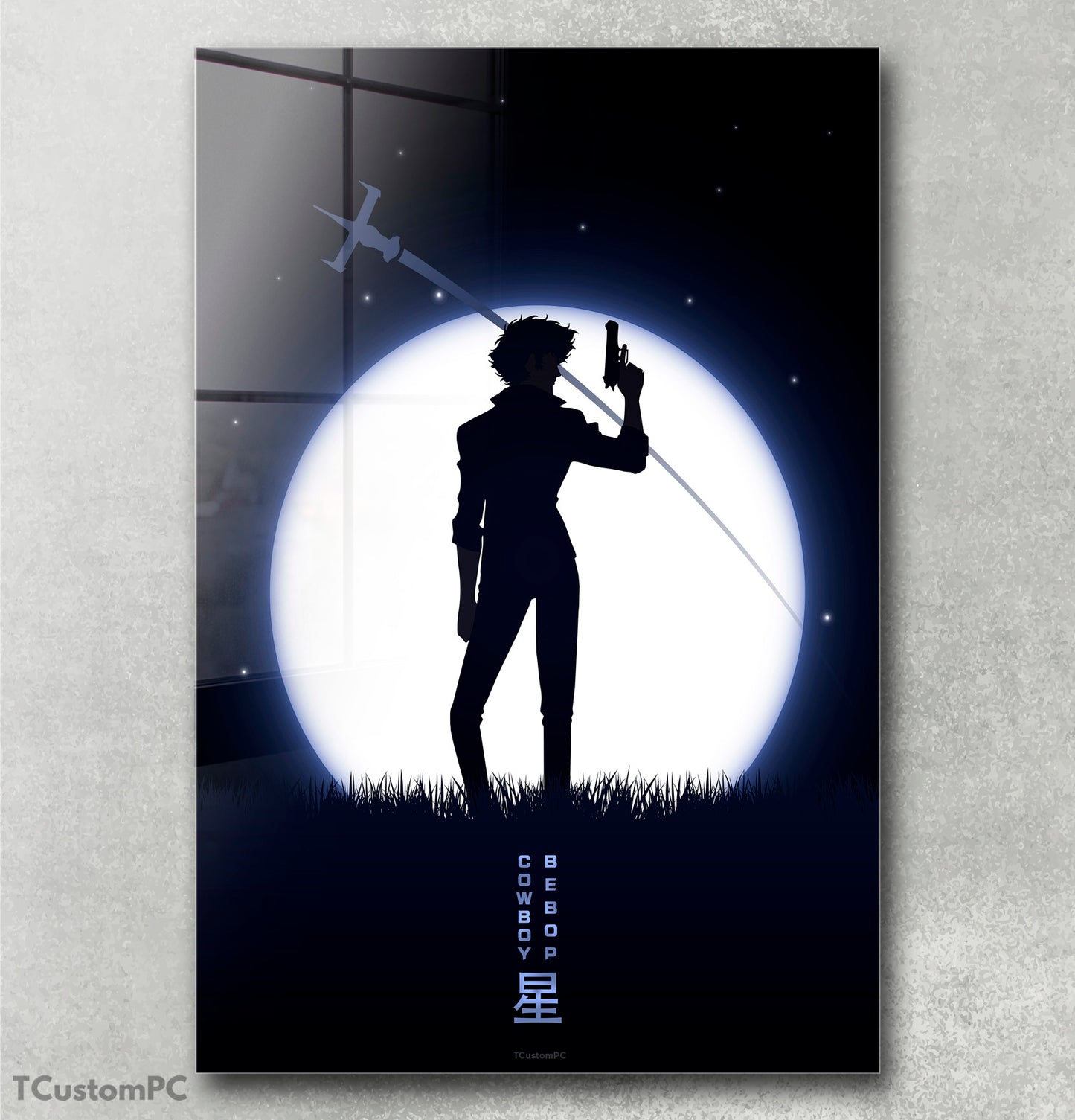 Moon Cowboy bebop painting