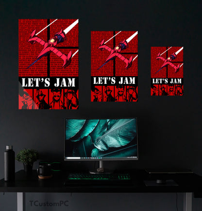 Cowboy bebop lets jam vector painting