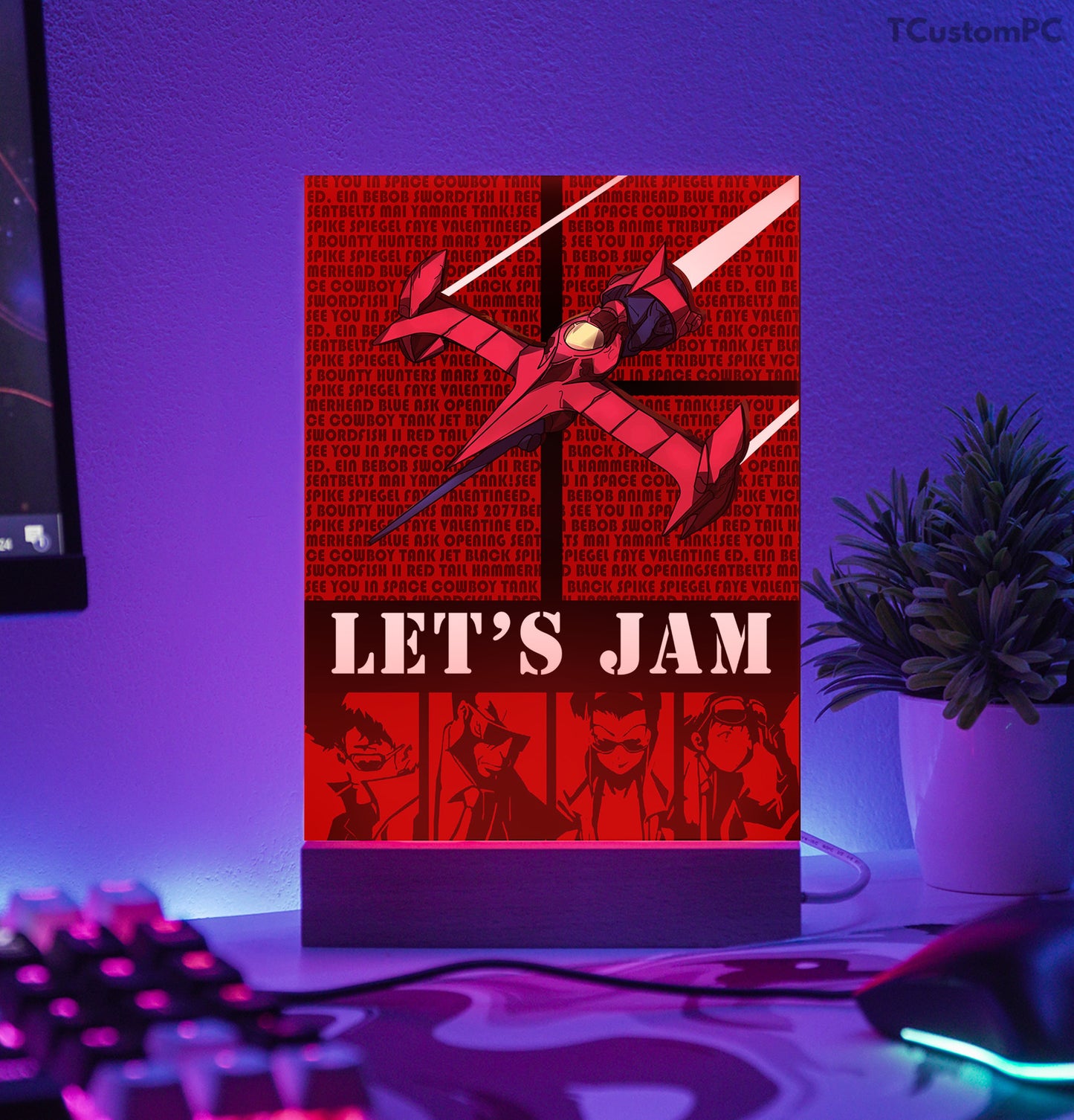 TC-Lamp Cowboy bebop lets jam vetor