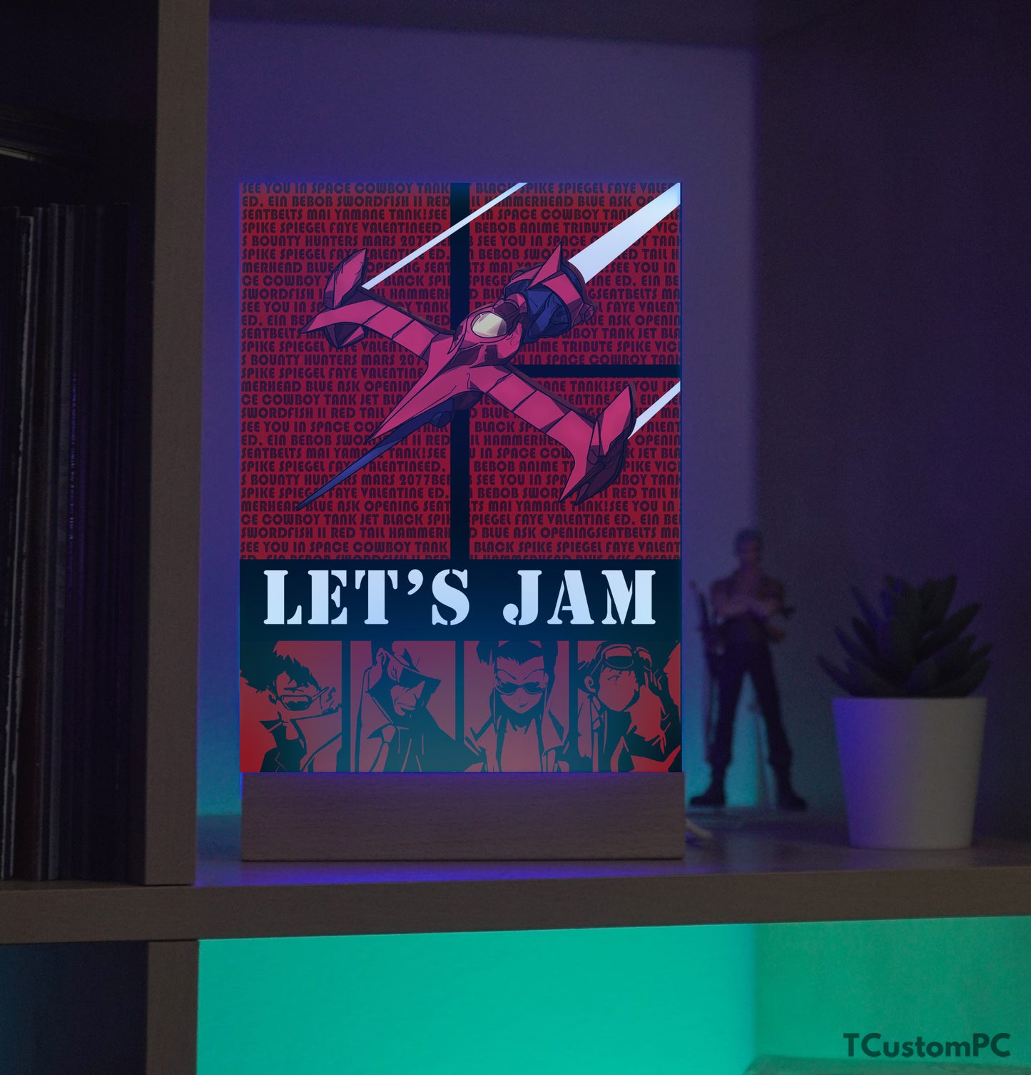 TC-Lamp Cowboy bebop lets jam vector