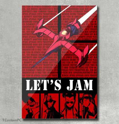 Cowboy bebop lets jam vector painting