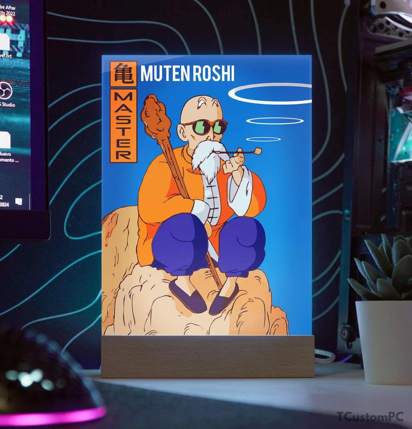 TC-Lamp DBZ Mestre Muten Roshi Obra de arte