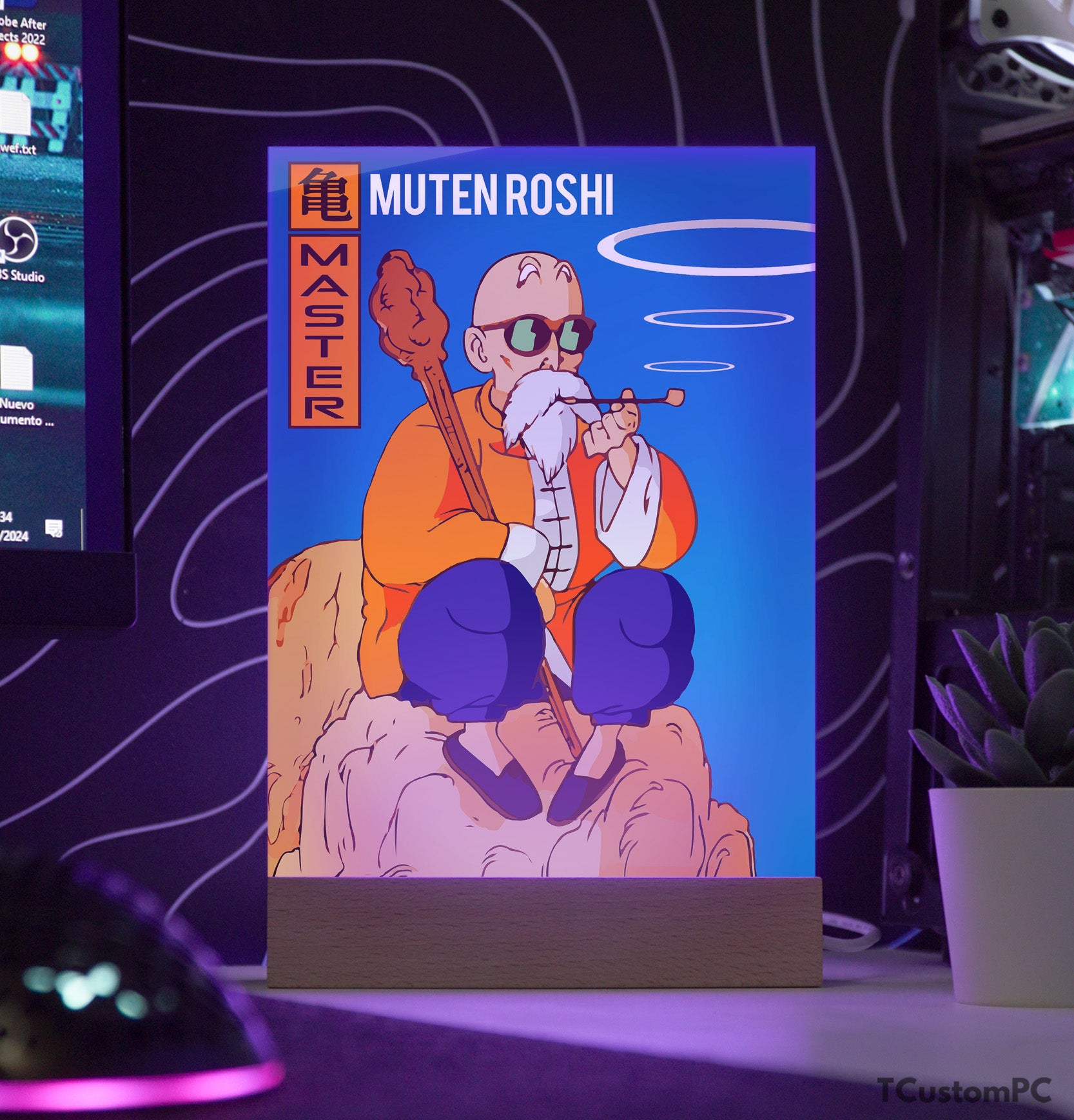 TC Lamp DBZ Master Muten Roshi Artwork, LÁMPARA LED RGB con Nuevos ...