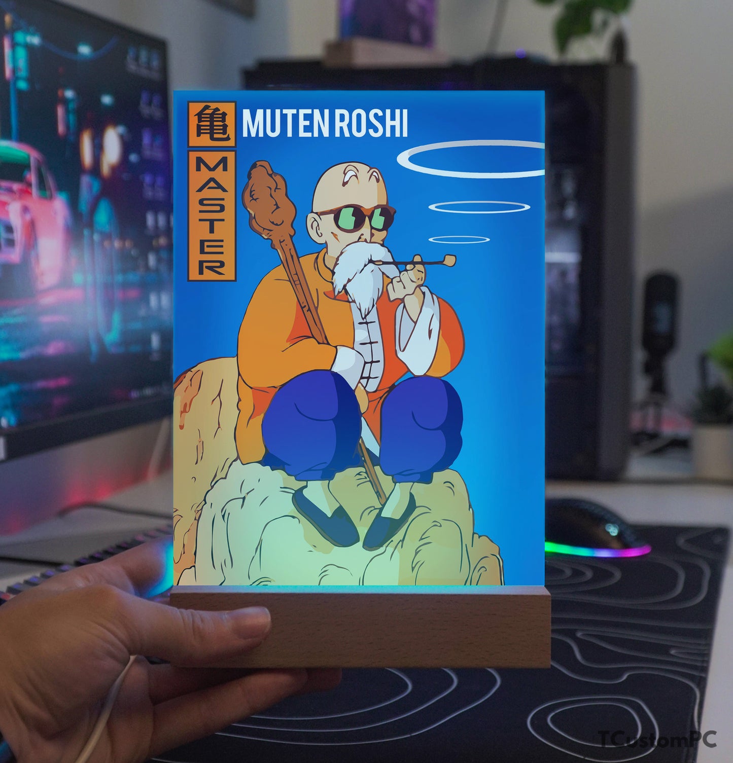 TC-Lamp DBZ Mestre Muten Roshi Obra de arte