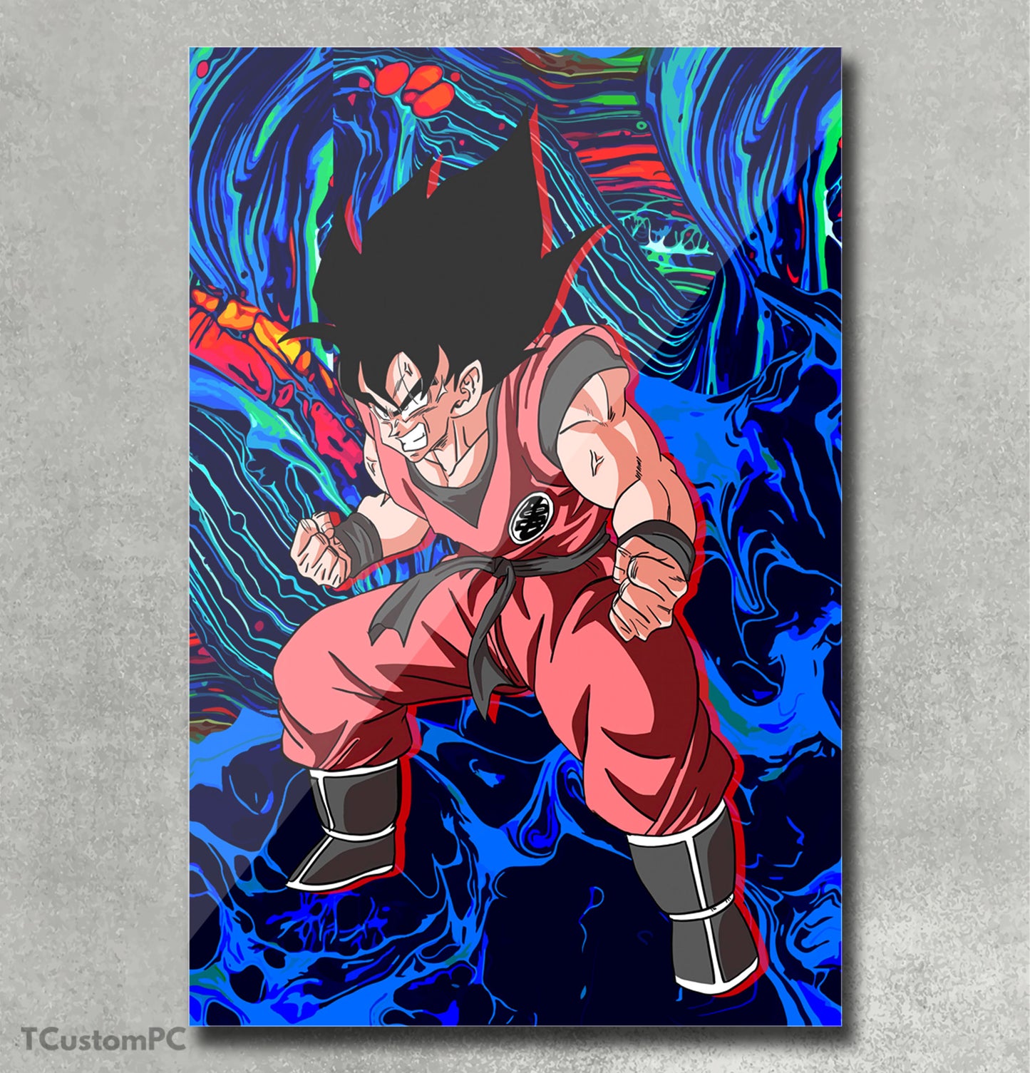 Picture Dragon Ball Goku powerup vector