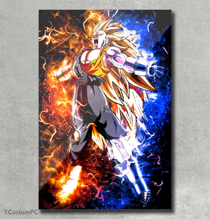 Dragon Ball Vegitto SS3 Vector Frame