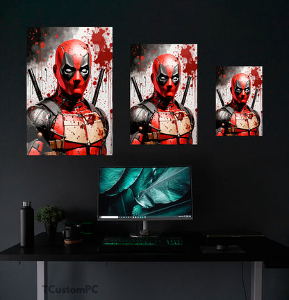 Dead Pool Splatter painting