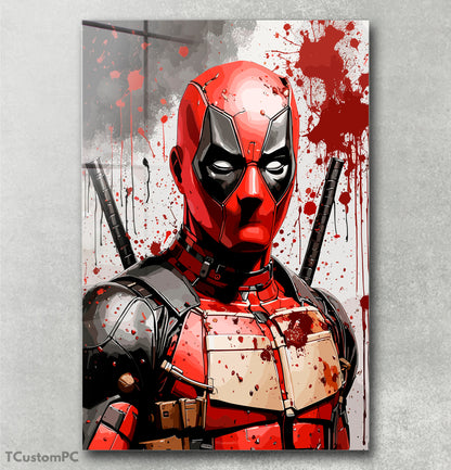 Dead Pool Splatter painting