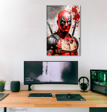 Dead Pool Splatter painting