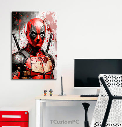 Dead Pool Splatter painting