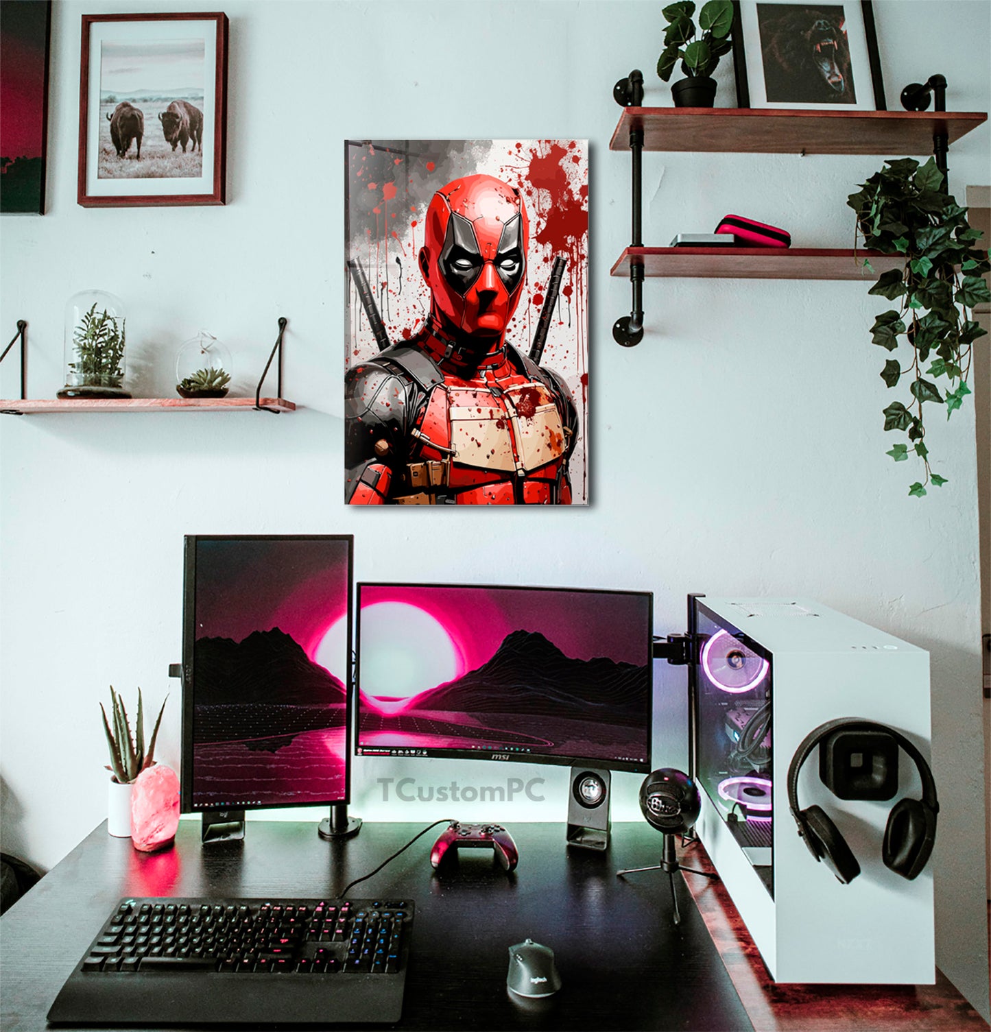 Dead Pool Splatter painting