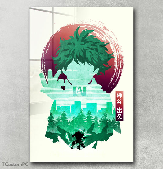 Deku W Minimalist Silhouette painting