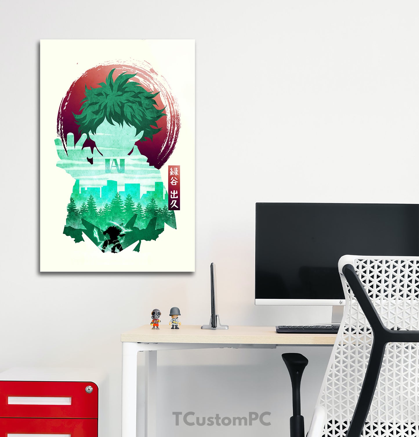 Deku W Minimalist Silhouette painting