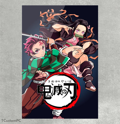 Demon slayer anime painting - Tanjiro and Nezuko