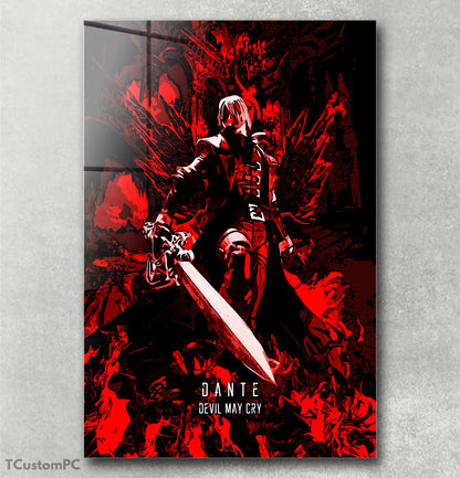 Devil May Cry 1 Pintura vermelha do caçador de Dante