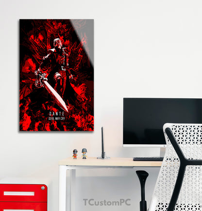 Devil May Cry 1 Pintura vermelha do caçador de Dante